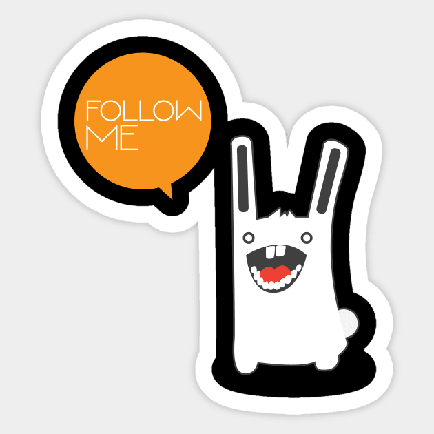 Follow The White Rabbit Sticker by volkandalyan